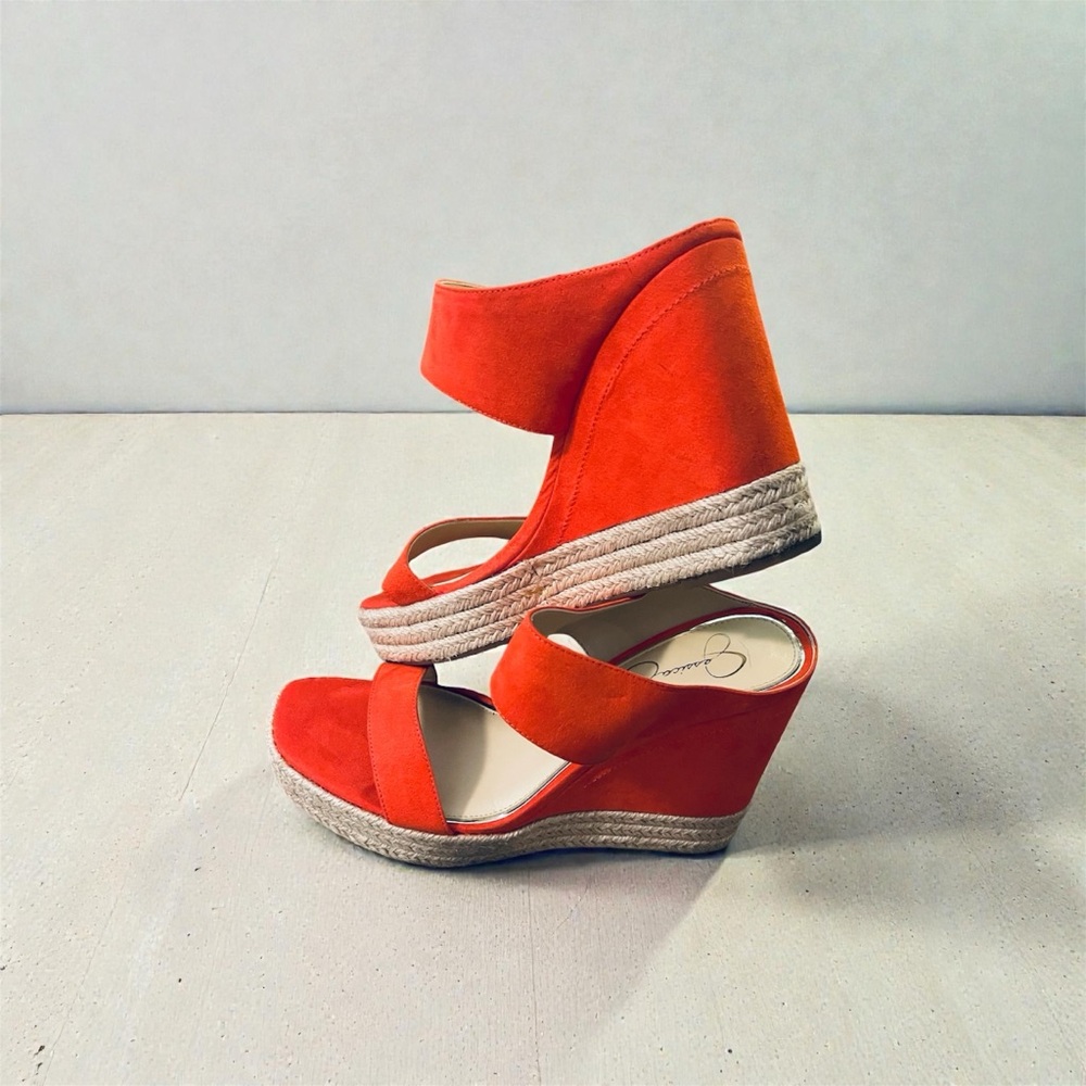 Jessica Simpson Orange Wedge Sandals